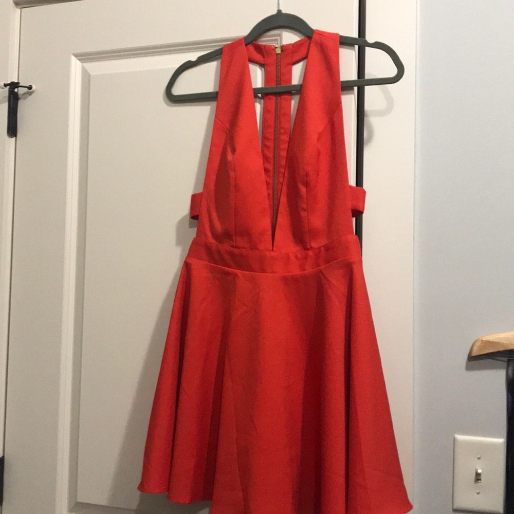 NBD red mini dress